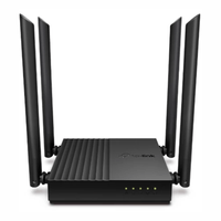 Router TP-Link AC1200 Archer C64, doble banda, hasta 1200 Mbps, 4 antenas externas, 4 puertos Gigabit LAN, negro