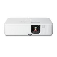 Proyector portátil EpiqVision FH02, Full HD, 3000 lúmenes, hasta 300"", puerto HDMI, Android TV, blanco