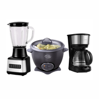 Olla arrocera Miray OM-T337 1.5L + licuadora LM-101V 1.5L + cafetera CM-845 6 tazas, negro