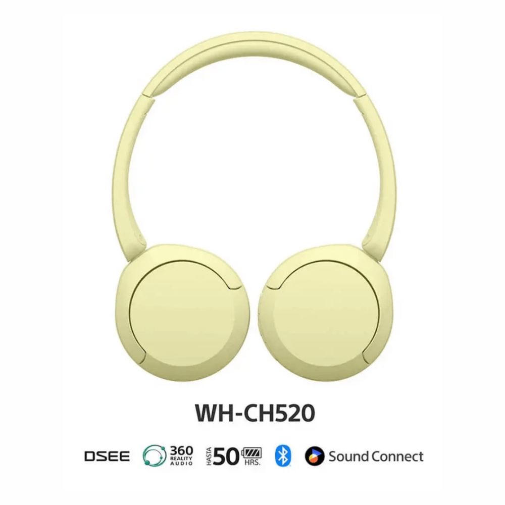 Imagen 2 del producto Audífonos Bluetooth on ear Sony WH-CH520, hasta 50 horas, amarillo