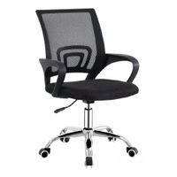 Silla de oficina Atlantis, malla transpirable, altura regulable, giro 360°, negro
