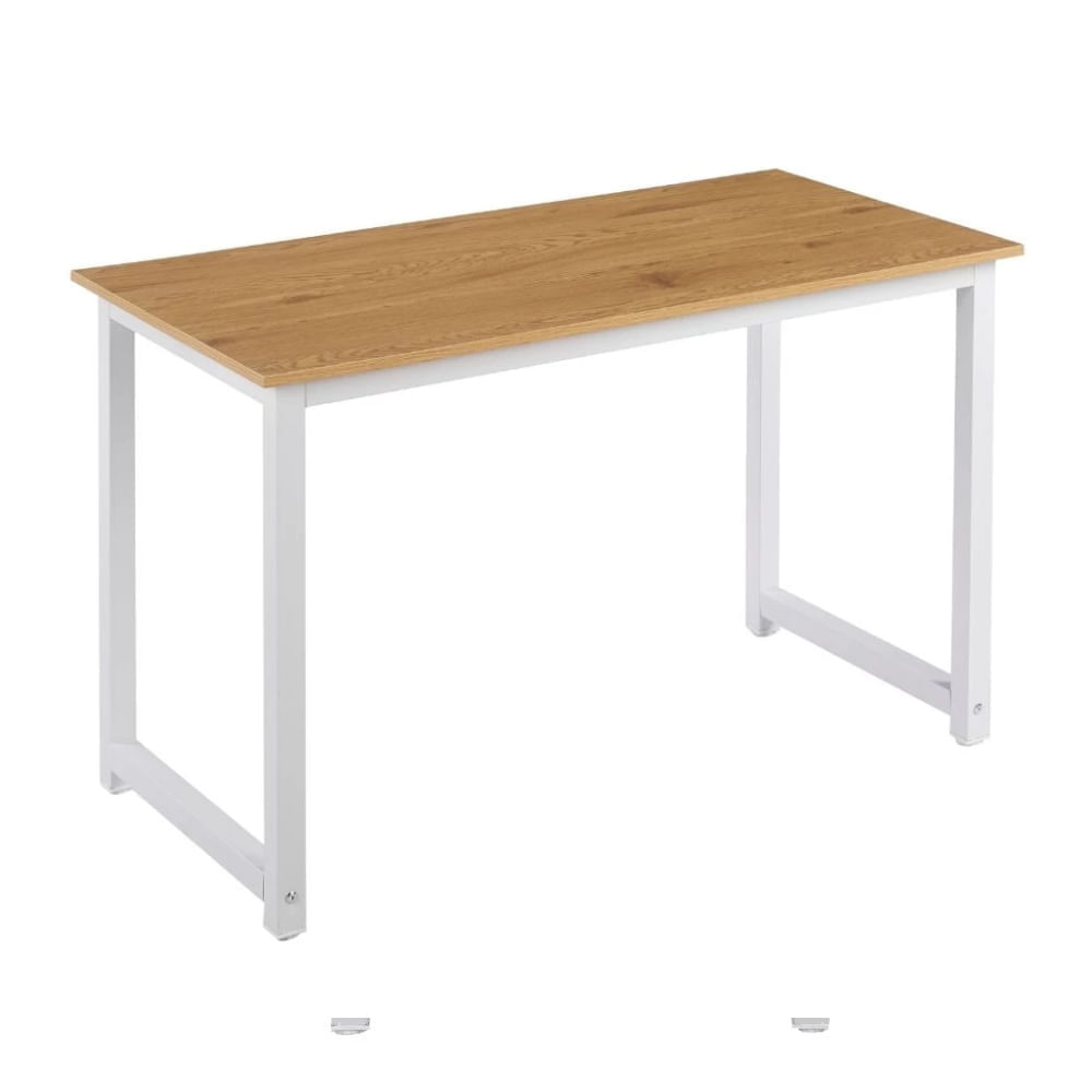 Imagen 2 del producto Escritorio fijo G-ergonomic Essential, estructura metálica, 2 patas, roble beige y blanco
