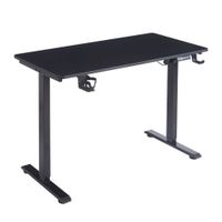 Escritorio eléctrico G-ergonomic FlowDesk, altura regulable, motor silencioso, estructura metálica, negro