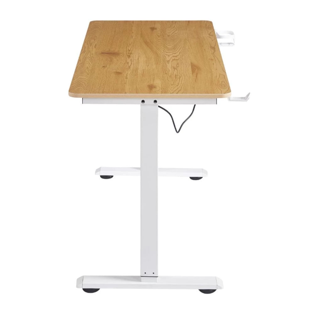 Imagen 2 del producto Escritorio eléctrico G-ergonomic FlowDesk, altura regulable, motor silencioso, estructura metálica, roble beige / blanco