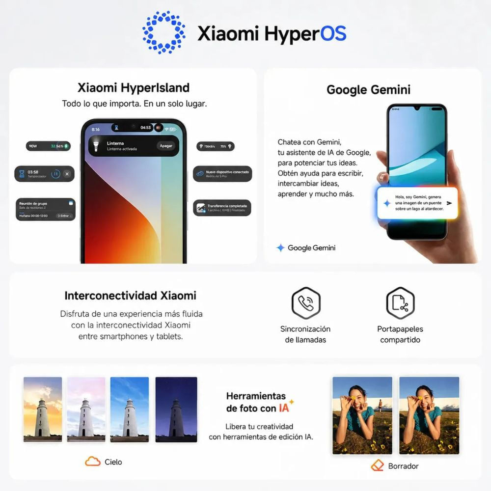 Imagen 2 del producto Celular Xiaomi Redmi Note 17 4G 256GB, 6GB RAM, cámara trasera 50MP y frontal 16MP, 6.99"", azul
