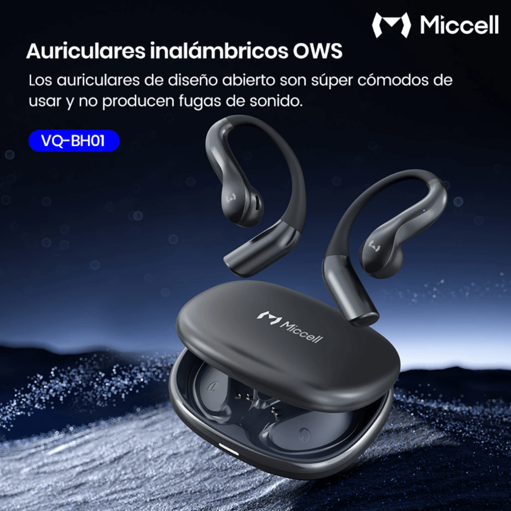 Imagen 2 del producto Audífonos true wireless in ear Miccell VQ-BH01, IP67, hasta 8 horas, control táctil, negro