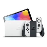 Consola Nintendo Switch OLED 64GB, pantalla 7"", Joy-Con blancos + Super Mario Bros. Wonder, blanco