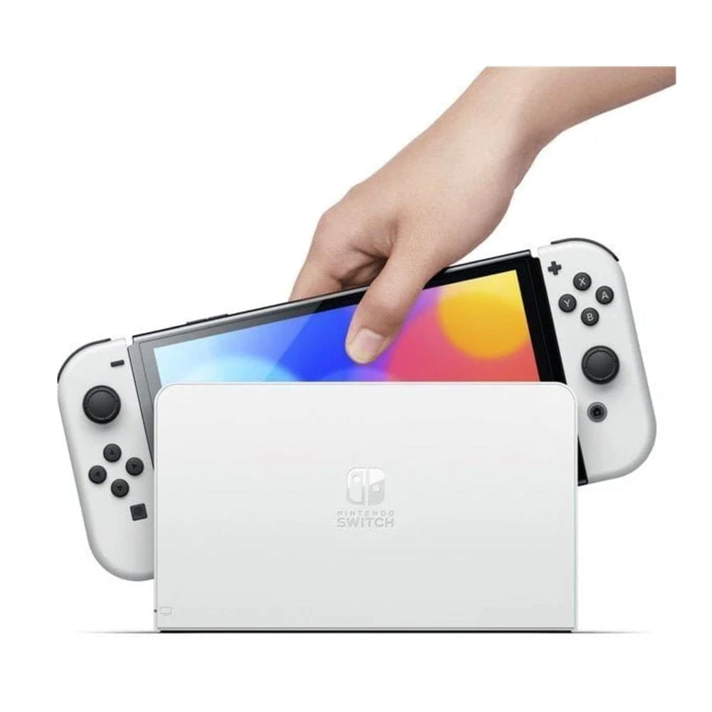 Imagen 2 del producto Consola Nintendo Switch OLED 64GB, pantalla 7"", Joy-Con blancos + Super Mario Bros. Wonder, blanco
