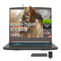 Laptop MSI Thin A15 15.6"", Ryzen 5 7535HS, 512GB SSD, 8GB RAM, RTX 4050 6GB, 144Hz, negro