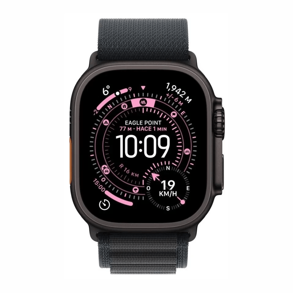Imagen 2 del producto Apple Watch Ultra 3 49mm GPS + Cellular, Retina LTPO3 OLED 1.98"", watchOS 26, 64GB, correa black Alpine M, black titanium
