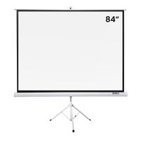 Pantalla Ecran para proyector 84"" portátil con trípode regulable, tela blanco mate