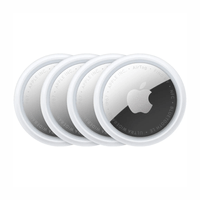 Localizador Apple AirTag Pack x4, Bluetooth, batería CR2032, IP67, app Encontrar, compatible dispositivos Apple, blanco