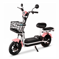 Bicimoto eléctrica Motare Happy, autonomía 25-35km, vel. 25km/h, 350W, rosado