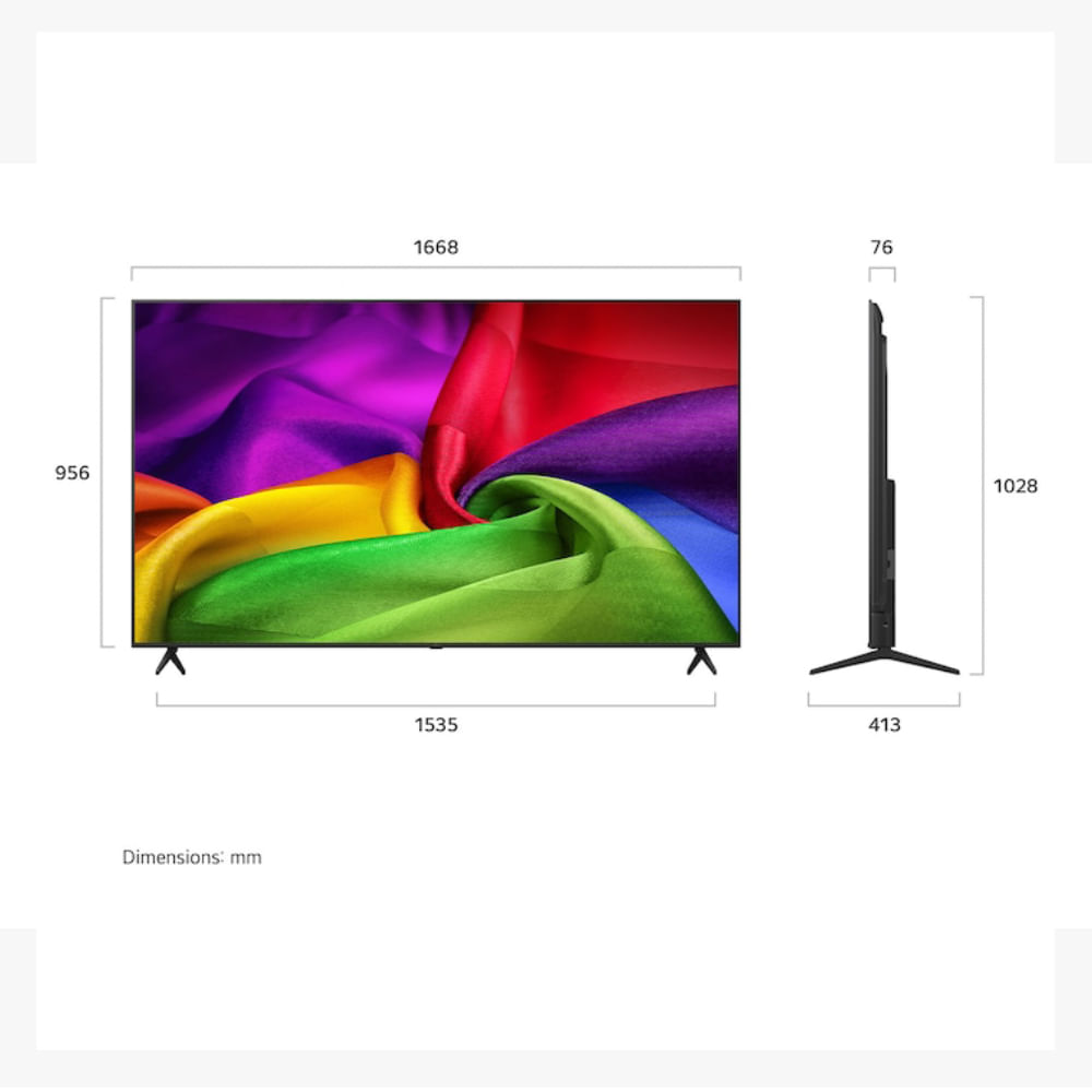 Imagen 2 del producto Smart TV LG 75"", 4K Ultra HD, sistema WebOS integrado, 75NU800BPSB, 2026