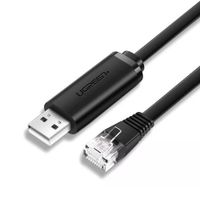 Cable de consola USB-A a RJ45 Ugreen CM204, USB 2.0, chip FTDI, 3 m, negro