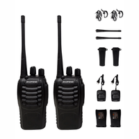 Pack 2 radios portátiles Baofeng BF-888S UHF, 3 W, 400-470 MHz, 16 canales, alcance hasta 3 km