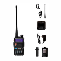 Radio portátil Baofeng UV5R VHF UHF, 5 W, 128 canales, alcance hasta 5 km, pantalla LCD, radio FM
