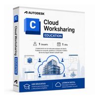 Licencia digital Autodesk Cloud Worksharing Education, 1 usuario, compatible con Windows 11, duración 1 año