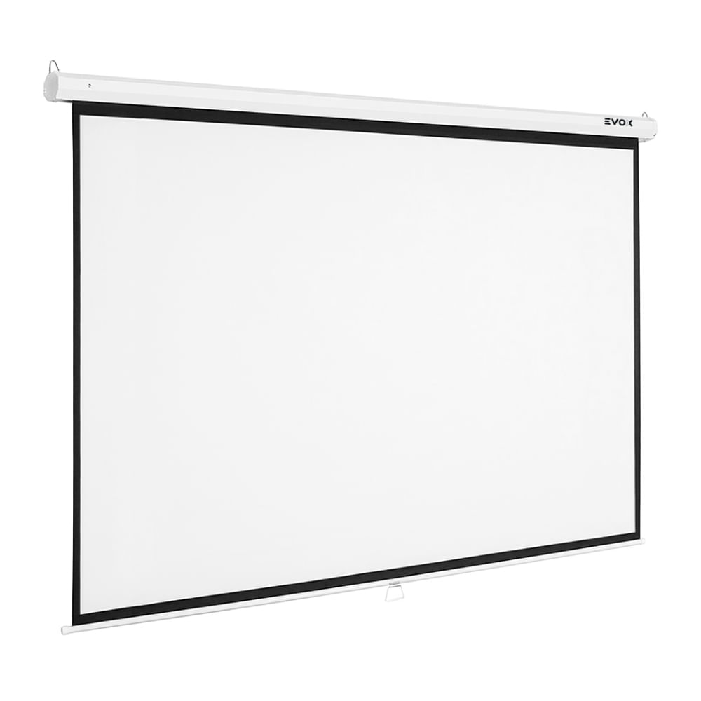 Imagen 2 del producto Pantalla para proyector 84"" manual retráctil, acabado blanco mate, instalación en pared o techo