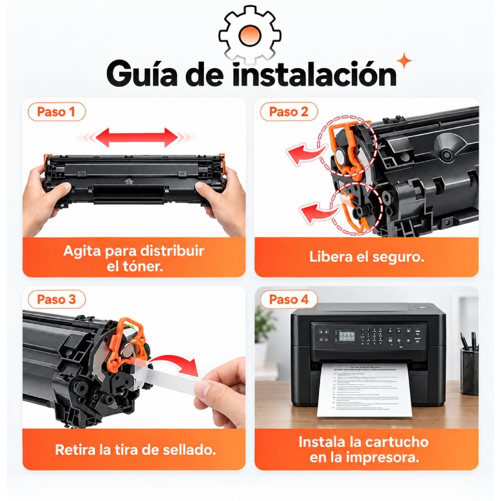 Imagen 2 del producto Tóner compatible Fivex 78A CE278A negro para impresoras HP P1560, P1566, P1606 y P1606dn, rinde 2100 páginas