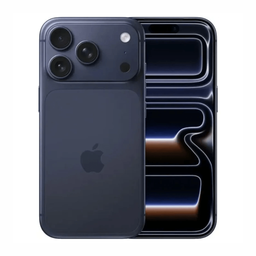 Imagen 2 del producto iPhone 17 Pro Max 5G eSIM, 256 GB, 12 GB RAM, cámara principal 48 MP y frontal 18 MP, pantalla OLED 6.9"", azul + smartwatch y audífonos Techfit