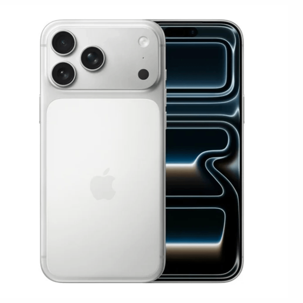 Imagen 2 del producto iPhone 17 Pro Max 5G eSIM, 256 GB, 12 GB RAM, cámara principal 48 MP y frontal 18 MP, pantalla OLED 6.9"", plateado + smartwatch y audífonos Techfit