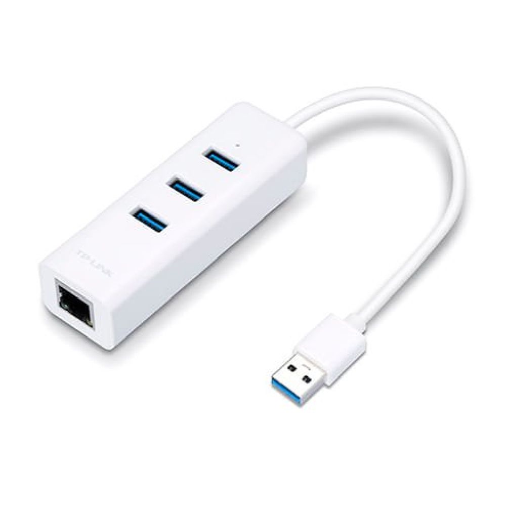 Imagen 2 del producto Adaptador USB TP-Link UE330 con hub de 3 puertos USB 3.0 y Ethernet Gigabit de 1000 Mbps