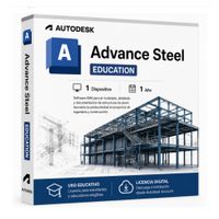 Licencia digital Autodesk Advance Steel Education, 1 dispositivo, compatible con Windows 11, duración 1 año