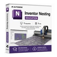 Licencia digital Autodesk Inventor Nesting Education, 1 dispositivo, compatible con Windows 11, duración 1 año