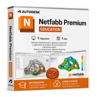 Licencia digital Autodesk Netfabb Premium Education, 1 dispositivo, compatible con Windows 11, duración 1 año
