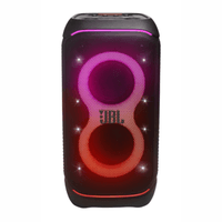 Parlante de torre JBL PartyBox Stage 320, 240 W RMS, Bluetooth 5.4, hasta 18 horas, iluminación, negro