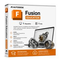 Licencia digital Autodesk Fusion Education, compatible con Windows 11 y macOs, duración 1 año