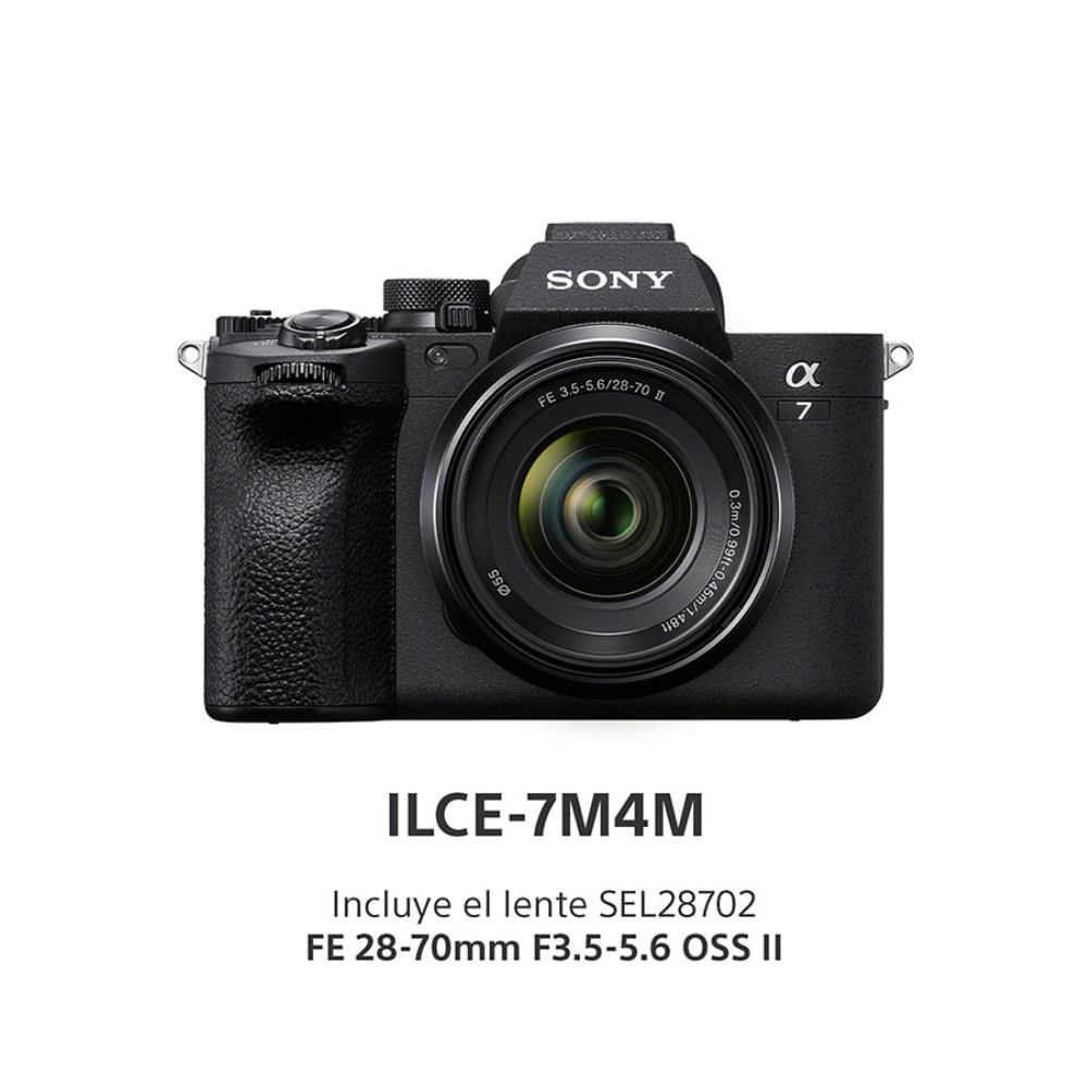 Imagen 2 del producto Cámara mirroless Sony Alpha ILCE-7M4M, 33 MP, lente 28-70mm II, full frame, grabación en 4K, enfoque automático híbrido