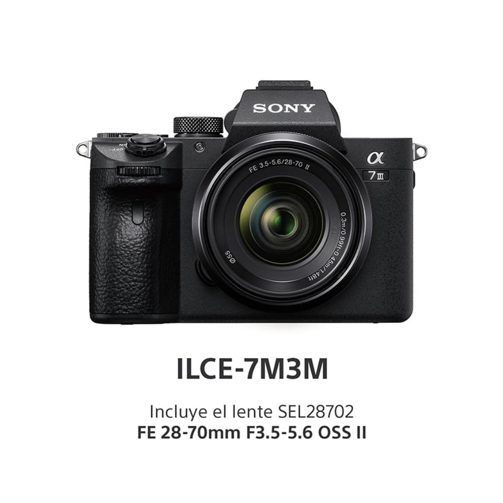 Imagen 2 del producto Cámara mirroless Sony Alpha ILCE-7M3M, 24.2 MP, lente 28-70mm II, grabación en 4K, enfoque automático híbrido