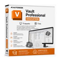 Licencia digital Autodesk Vault Professional Education, 1 dispositivo, compatible con Windows 11, duración 1 año