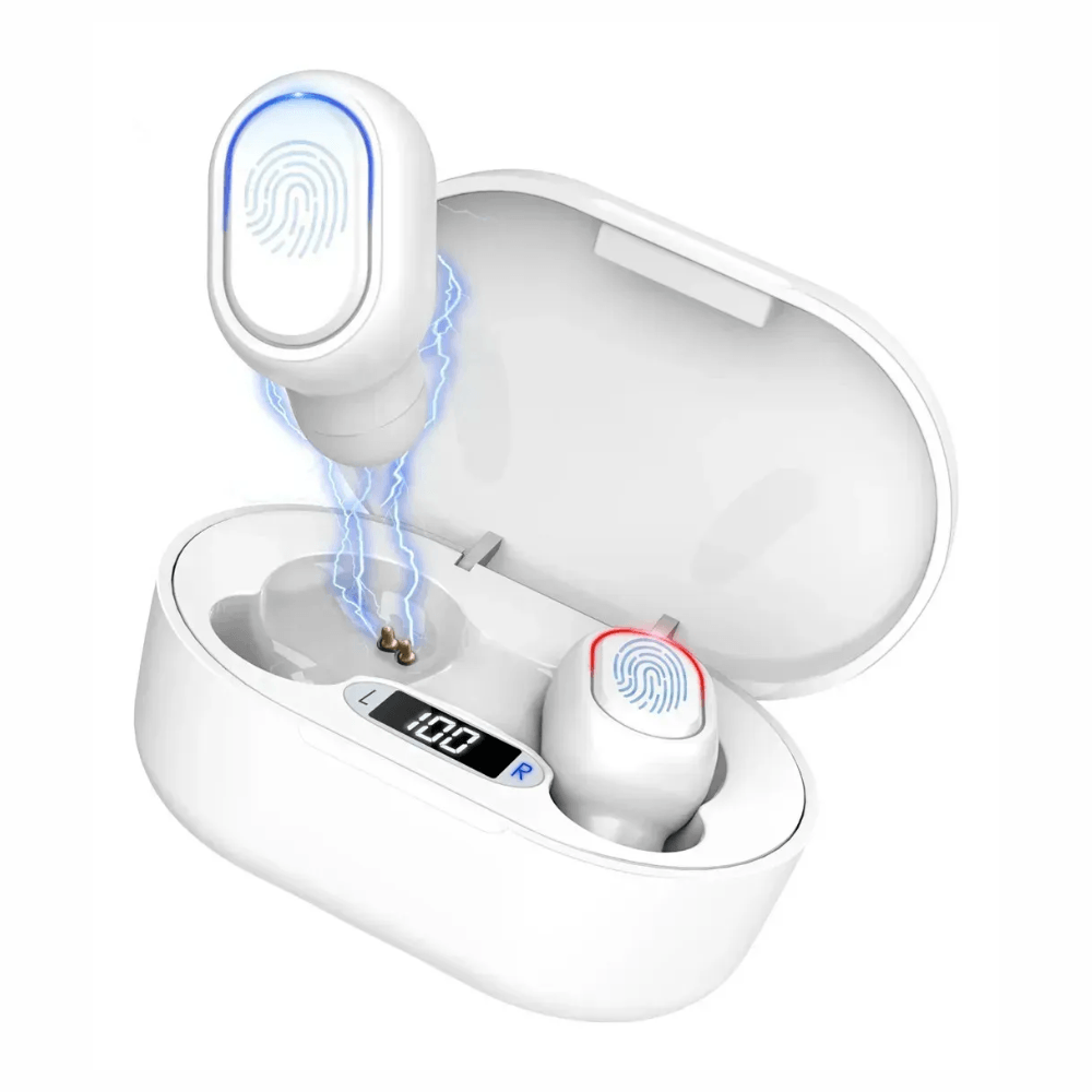 Imagen 2 del producto Audífonos true wireless in ear 1 HORA AUT114, Bluetooth 5.3, hasta 7 horas, 25 horas con estuche, blanco
