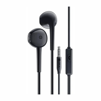 Audífonos alámbricos in ear 1 HORA AUT117, conector 3.5 mm, micrófono, cable antienredos 1.2 m, negro