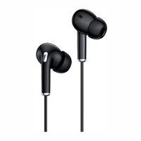 Audífonos alámbricos in ear 1 HORA AUT123, conector 3.5 mm, aislamiento de ruido, micrófono, negro