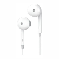 Audífonos alámbricos in ear 1 HORA AUT117, conector 3.5 mm, micrófono, cable antienredos 1.2 m, blanco