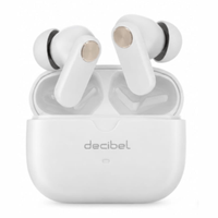 Audífonos true wireless Decibel FreePods 3, Bluetooth 5.4, ANC, IPX4, hasta 40 horas con estuche, Anti Wind, gris