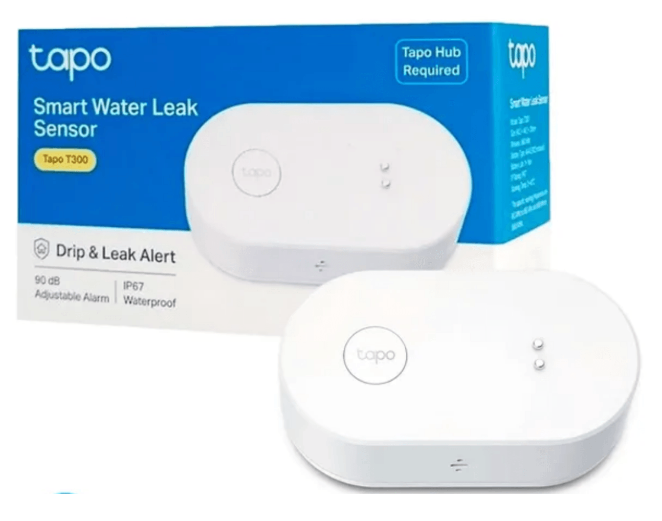 Imagen 2 del producto Sensor inteligente de fugas de agua TP-Link Tapo T300 con alarma de 90 dB, IP67 y Bluetooth, blanco