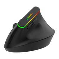 Mouse ergonómico inalámbrico Fiddler FD-MOX2BT, receptor USB, bluetooth, dpi máx. 1600, 6 botones, negro