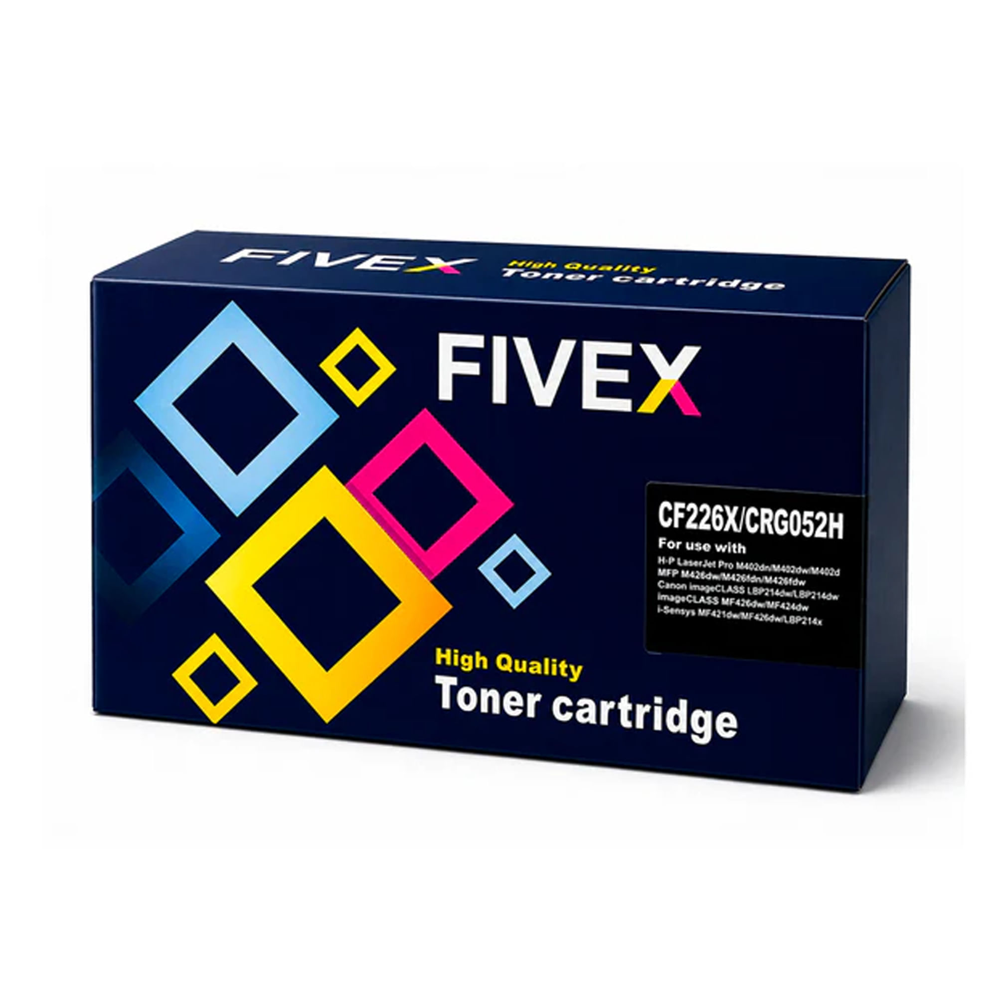 Imagen 2 del producto Tóner compatible Fivex 26X CF226X negro para impresoras HP LaserJet Pro M402dn, M402n, M402d y M426dw, rendimiento de 9000 páginas