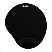 Mouse pad Fiddler, soporte de gel, antideslizante, negro