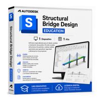 Licencia digital Autodesk Structural Bridge Design Education, 1 dispositivo, compatible con Windows 11, duración 1 año