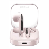 Audífonos Bluetooth true wireless Xiaomi Redmi Buds 6 Active, resistentes al agua IPX4, hasta 30 horas con estuche de carga, rosa