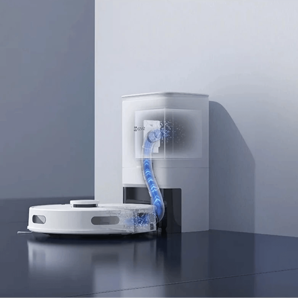 Imagen 2 del producto Aspiradora robot EZVIZ RE4 Plus, 4000 Pa, base de autovaciado, LiDAR, hasta 240 min, blanco