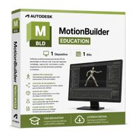 Licencia digital Autodesk MotionBuilder Education, 1 dispositivo, compatible con Windows 11 y Linux, duración 1 año