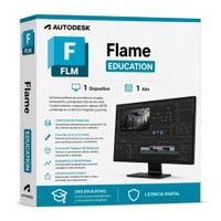 Licencia digital Autodesk Flame Education, 1 dispositivo, compatible con macOs y Linux, duración 1 año