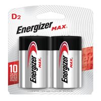 Pilas alcalinas Energizer Max D de 1.5 V, pack de 2